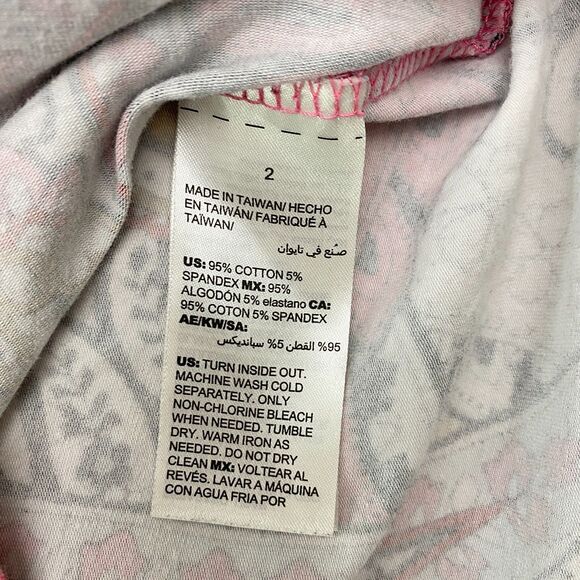 Chicos Pink Paisley Top 3/4 Sleeve Colorful Cotton Blend Boho Womens Large 2 - Picture 6 of 8